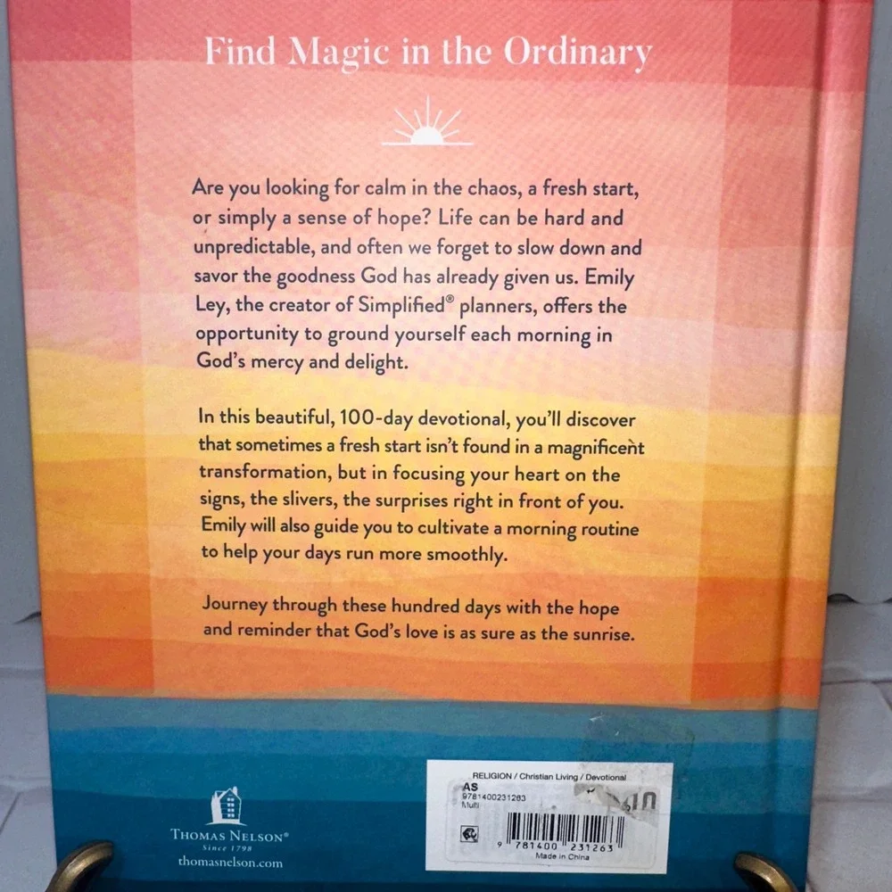 Sure as the Sunrise Emily Ley 100 Morning Meditations Christian Devotional Book